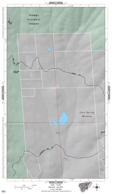 Mariposa Road Atlas Grid Page #262