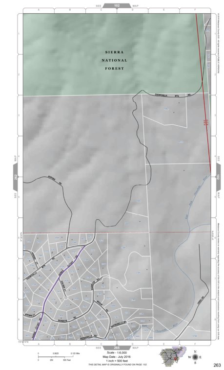 Mariposa Road Atlas Grid Page #263