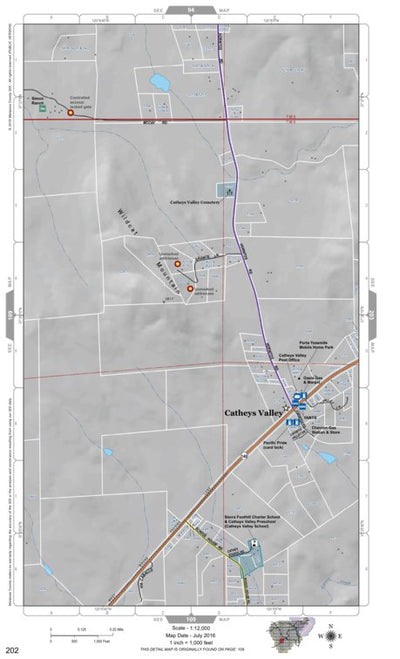 Mariposa Road Atlas Grid Page #202