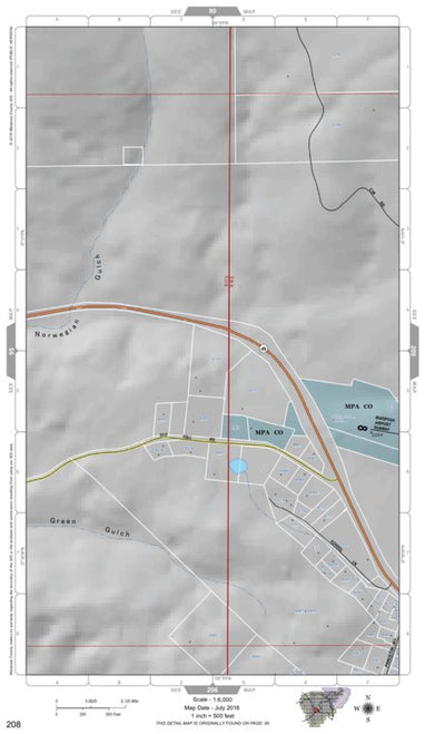Mariposa Road Atlas Grid Page #208
