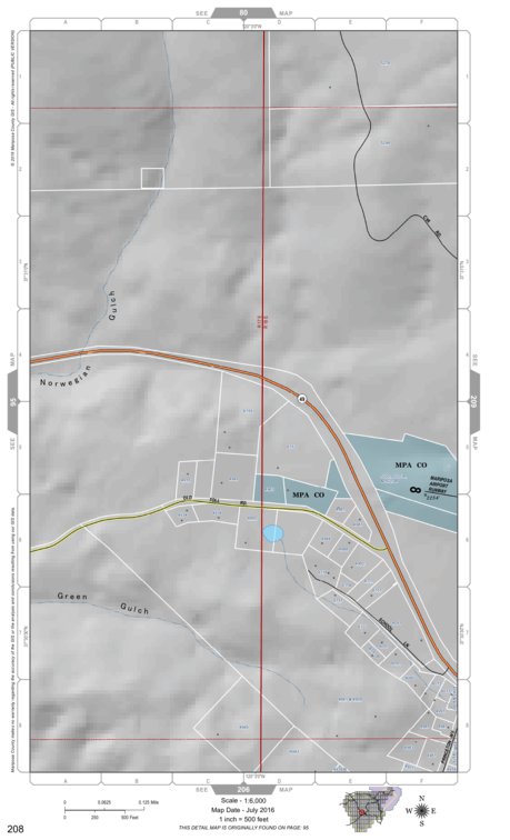 Mariposa Road Atlas Grid Page #208