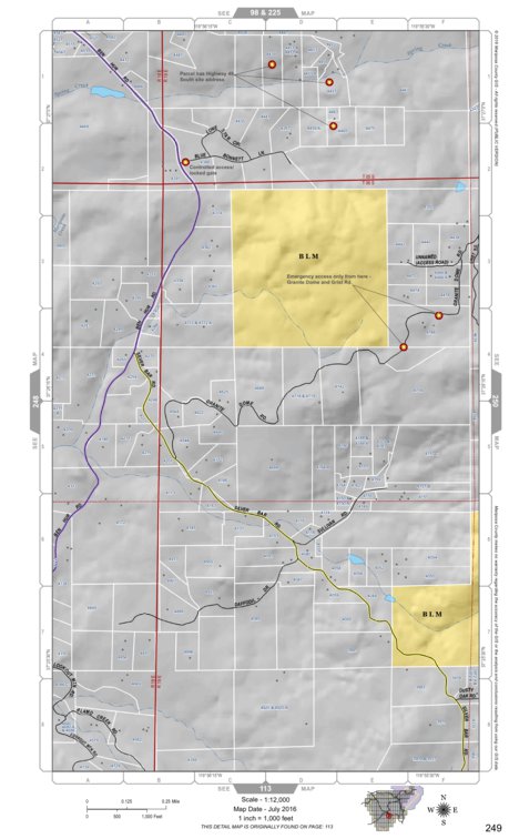 Mariposa Road Atlas Grid Page #249