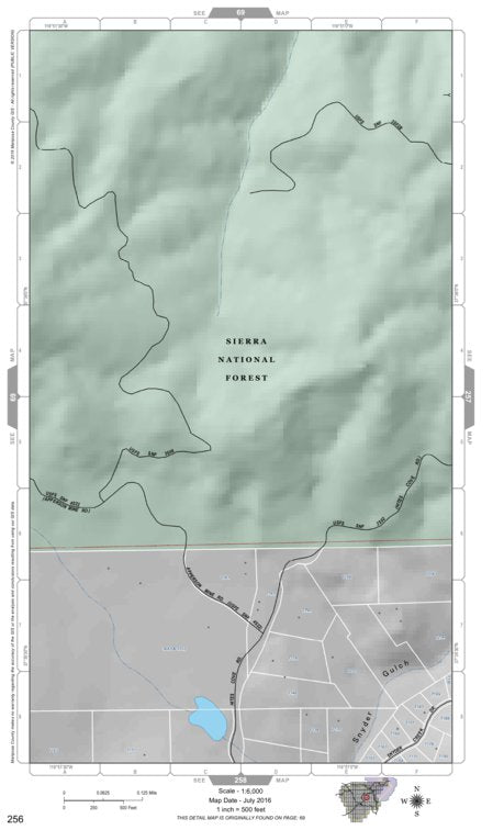 Mariposa Road Atlas Grid Page #256