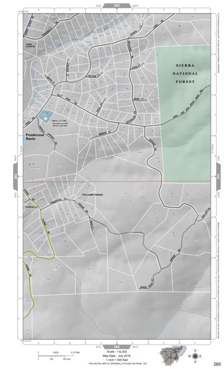 Mariposa Road Atlas Grid Page #265