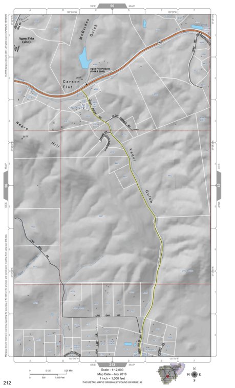 Mariposa Road Atlas Grid Page #212