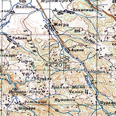 Soviet Genshtab - k34-16 - Serbia