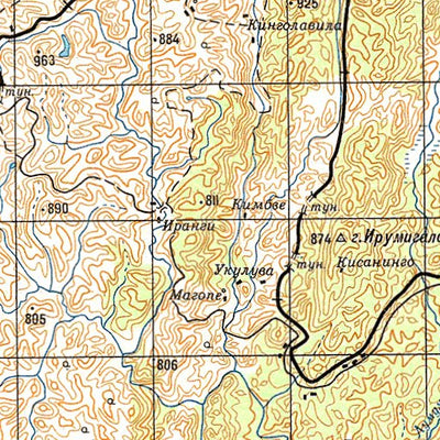 Soviet Genshtab - xc36-12 - United Republic of Tanzania