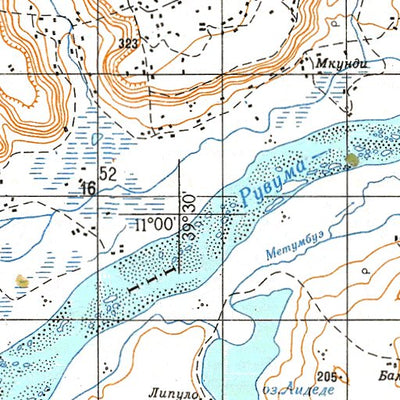 Soviet Genshtab - xc37-28 - United Republic of Tanzania