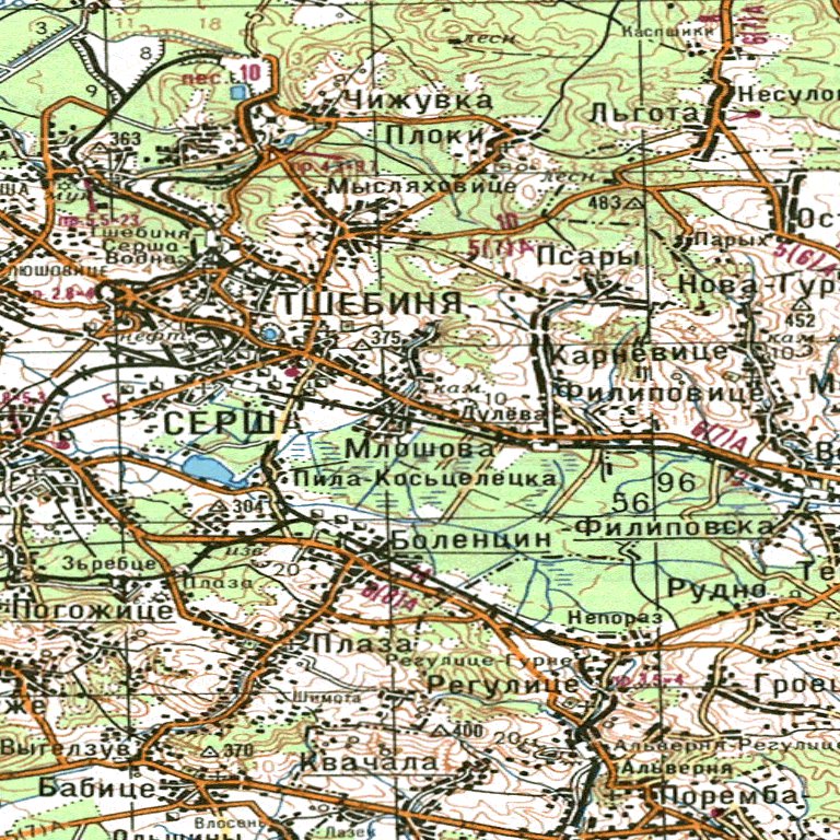 Soviet Genshtab - m34-14 - Poland Map by Avenza Systems Inc. | Avenza Maps