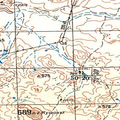 Soviet Genshtab - m43-14 - Kazakhstan