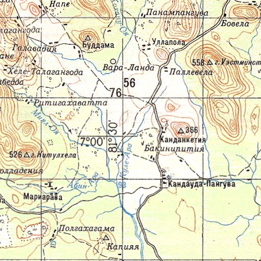 Soviet Genshtab - b44-10 - Sri Lanka Map by Avenza Systems Inc ...