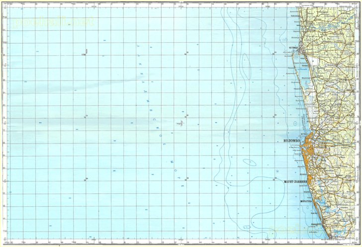 Soviet Genshtab - b44-08 - Sri Lanka Map by Avenza Systems Inc ...