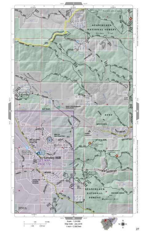 Mariposa Road Atlas Grid Page #027
