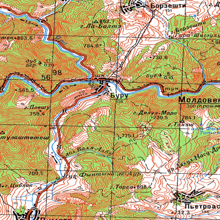 Soviet Genshtab - l34-060 - Romania Map by Avenza Systems Inc. | Avenza ...