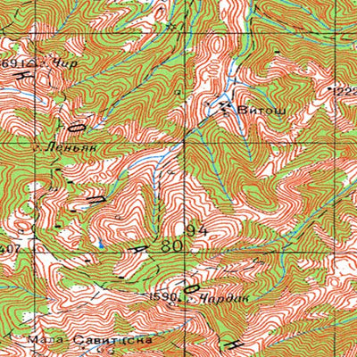 Soviet Genshtab - k34-030 - Serbia