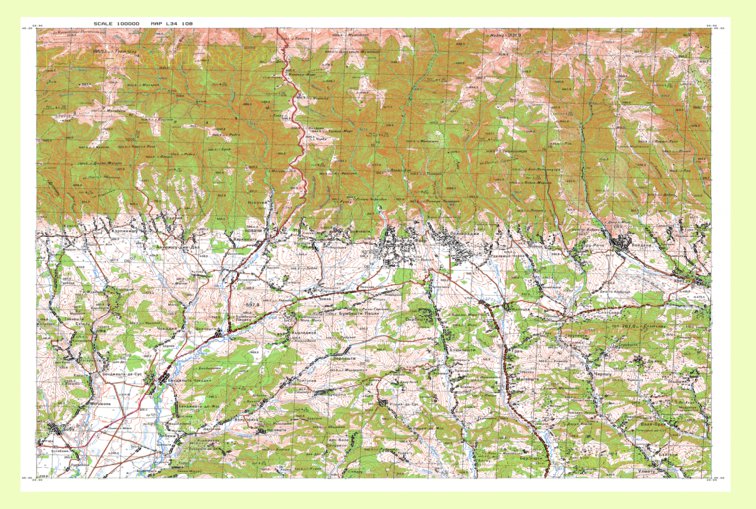 Postcode Map L34 Soviet Genshtab - l34-108 - Romania Map by Avenza Systems Inc. | Avenza ...