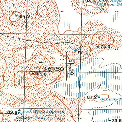 Soviet Genshtab - l41-046 - Kazakhstan