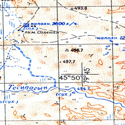 Soviet Genshtab - l44-076 - Kazakhstan