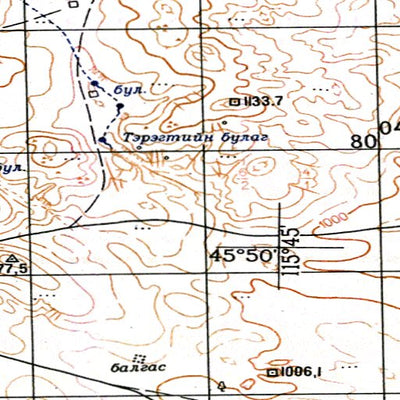 Soviet Genshtab - l50-076 - Mongolia