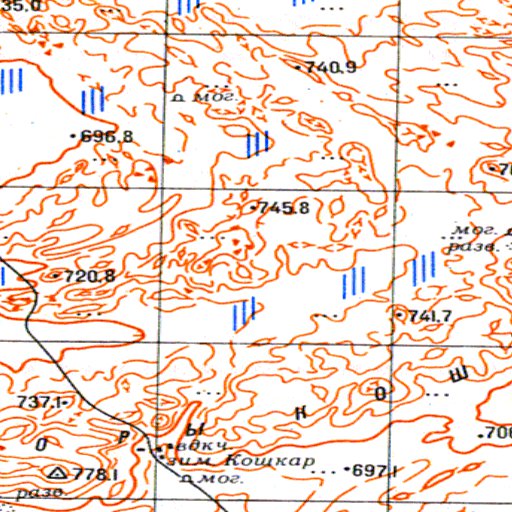 Soviet Genshtab - m43-141 - Kazakhstan Map by Avenza Systems Inc ...
