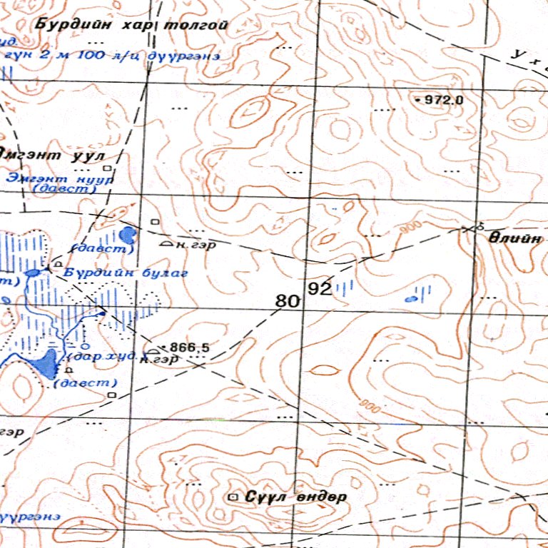 Map M49 Soviet Genshtab - m49-132 - Mongolia Map by Avenza Systems Inc ...
