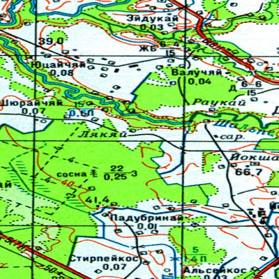 Soviet Genshtab - n34-020 - Lithuania