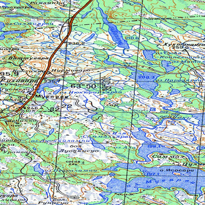Soviet Genshtab map - p35-011/012 - Russia