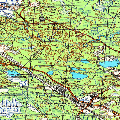 Soviet Genshtab map - p35-131/132 - Russia