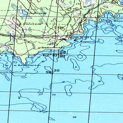 Soviet Genshtab map - p36-071/072--(1989) - Russia