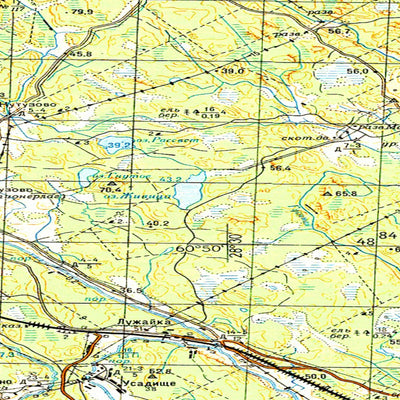 Soviet Genshtab map - p35-117/118 - Russia