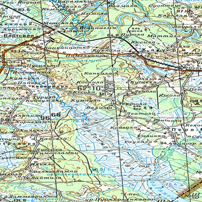 Soviet Genshtab map - p36-061/062--(1987) - Russia