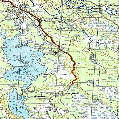 Soviet Genshtab map - p35-119/120--(1978) - Russia