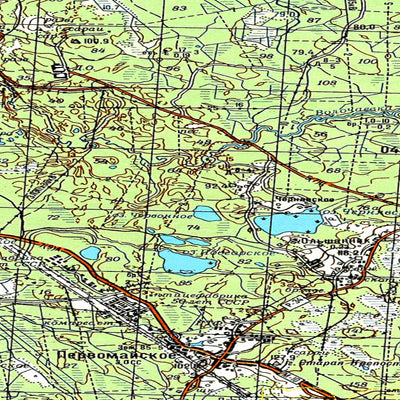 Soviet Genshtab map - p35-131/132--(1986) - Russia