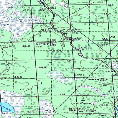 Soviet Genshtab map - p37-085/086 - Russia