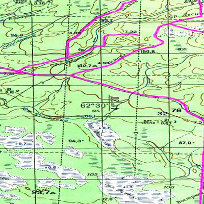 Soviet Genshtab map - p38-053/054 - Russia