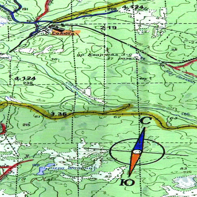 Soviet Genshtab map - p37-093/094 - Russia