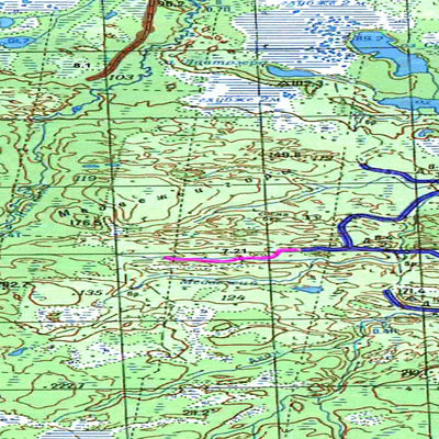 Soviet Genshtab map - p37-015/016 - Russia
