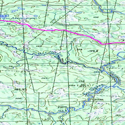 Soviet Genshtab map - p37-027/028 - Russia