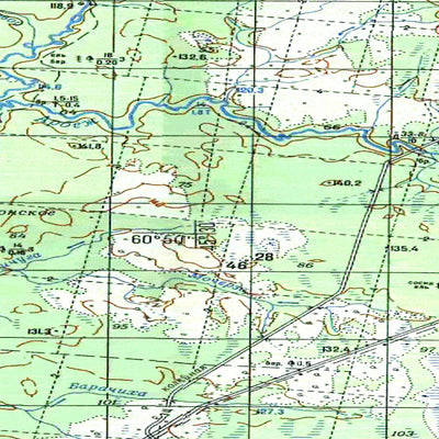 Soviet Genshtab map - p38-115/116 - Russia
