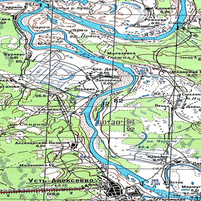 Soviet Genshtab map - p38-129/130--(1984) - Russia