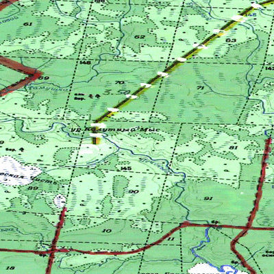 Soviet Genshtab map - p38-111/112 - Russia