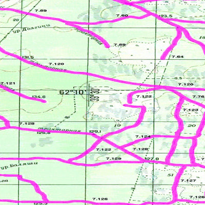 Soviet Genshtab map - p37-067/068 - Russia