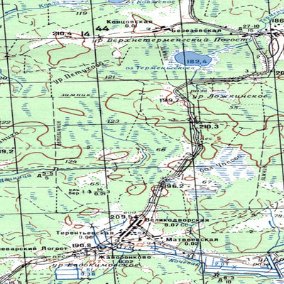 Soviet Genshtab map - p38-121/122 - Russia