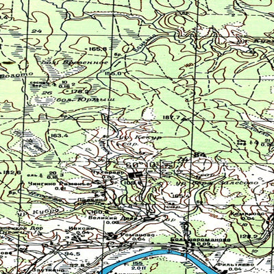 Soviet Genshtab map - p38-141/142--(1985) - Russia