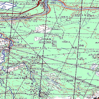 Soviet Genshtab map - p39-023/024 - Russia