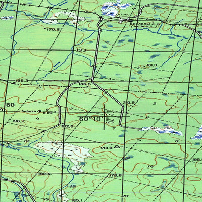 Soviet Genshtab map - p39-141/142 - Russia