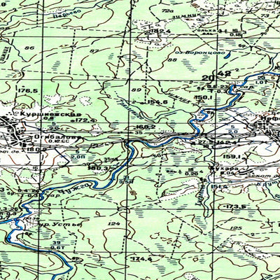 Soviet Genshtab map - p37-127/128--(1987) - Russia