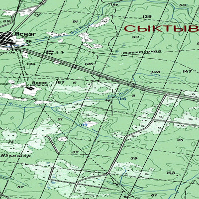 Soviet Genshtab map - p39-101/102 - Russia