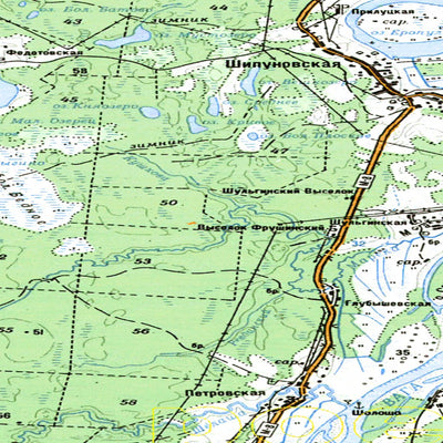 Soviet Genshtab map - p38-061/062 - Russia