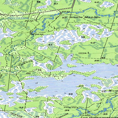 Soviet Genshtab map - p38-063/064 - Russia